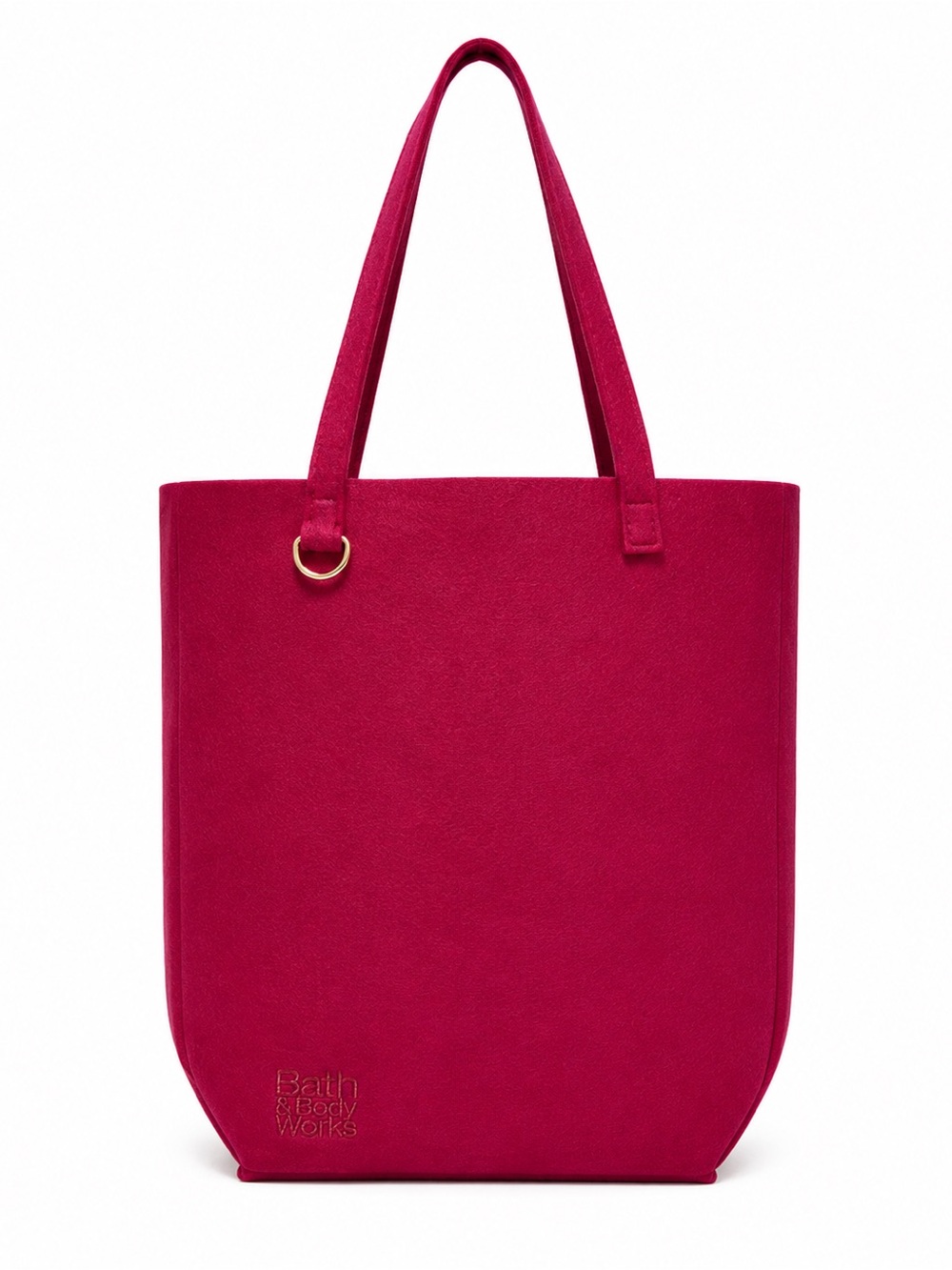 Bath & Body Works Berry Pink Felt Tote Bag Embroidered Logo Shopper